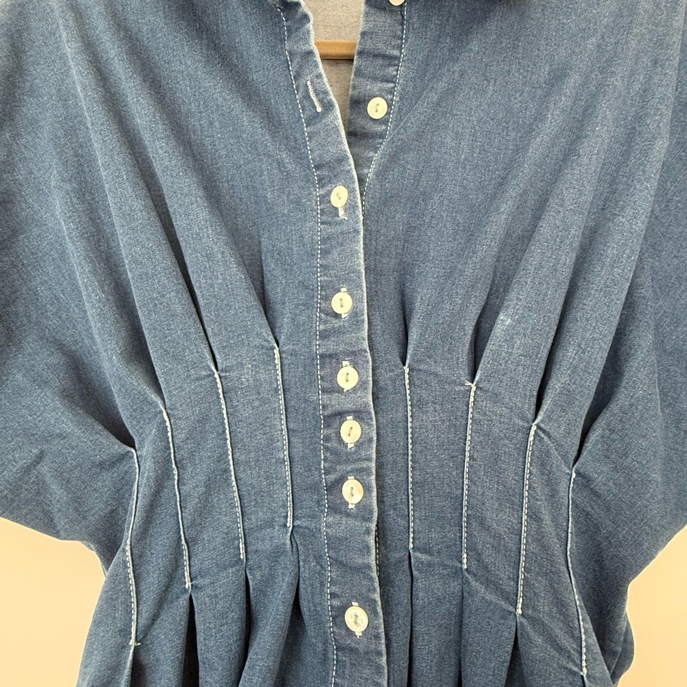 Anthropologie Blue Midi Dress - Picture 6 of 7